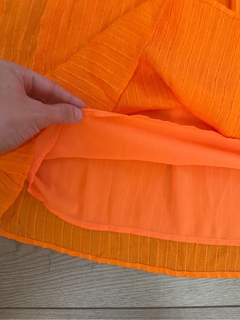 & OTHER STORIES x REJINA PYO Mulberry Silk Halter Midi Dress Orange Size 4 - Picture 7 of 10